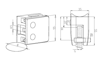 Glass Clamps - Model 34 - Rad CAD Drawing